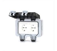 Prise de charge extérieure double étanche IP66 16A avec boîtier étanche et prise UE
