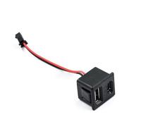 Prise de charge femelle double couche avec connecteur de câble, interface USB 5 V 2 A, bornier en plastique noir pour une utilisation professionnelle et industrielle