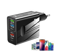 Prise de Chargeur Mural de Type C, Bloc de Chargeur de Voyage 65 W, Charge Rapide avec Plusieurs Ports, Adaptateur Secteur de Voyage pour tablettes, Consoles de Jeux et Smartphones
