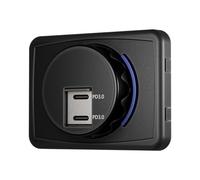 Prise De Chargeur USB - ABS, Prise De Chargeur RV 2,67x1,96 Pouces 18W Charge Rapide | Adaptateur Deprise De Courant À Double Port, Remplacement 5V/9V/12V pour Camping-Car, Remorque, Marine, Van