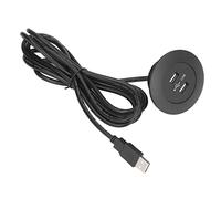 Prise de chargeur USB encastrée, prise de courant encastrée à double port pour canapé et meubles, Station de recharge domestique intégrée (Black)