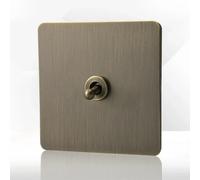 Prise de commutateur de lumière à bascule murale à panneau métallique rétro européen, prise allemande 16A en acier inoxydable Antique bronzé avec chargement de téléphone USB TV RJ45CT5