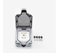 Prise de commutation étanche avec couvercle rabattable, résistante 2 ports USB Gris