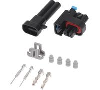 Prise De Connecteur De Borne Électrique À 2 Broches Pour Ev1 / Connecteurs De fil- Mâle Et Femelle Intérieurs / Plastique Étanche, Cuivre Étamé Série 0,6 Mm / 1 Ensemble