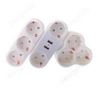 Prise de Conversion de Type européen 1 à 2/3/4 voies, adaptateur d'alimentation Standard ue allemande, prise 16A 250V, adaptateur de charge de voyage Type 3