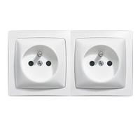 Prise de courant 2 x 2P+T ASL à borne automatique en saillie - LEGRAND - 086076 Blanc 9003 G