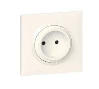 Legrand 600734 Prise de courant 2P à puits 16A dooxie one livrée avec plaque carrée blanche et griffes