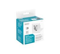 - Prise de courant - 2P+E - USB, Type F, USB de type C - 1 prise d'alimentation, 2 prises USB - 2.1 A - RAL 9003, blanc pur