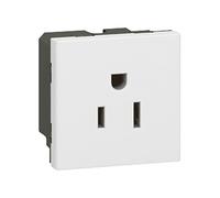 Prise de courant 2P+T 15A standard US Mosaic 2 modules blanc LEGRAND 077504