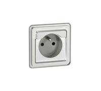 Prise de courant 2P+T à puits français sans volet 16A 250V Soliroc IK10 IP20 - 77832 - Legrand