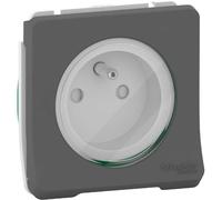 Prise de courant 2P+T - À vis - Composable - IP55 - IK08 - Gris - Mureva Styl - MUR38030 - Schneider