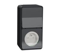 Schneider Electric – Prise 2P+T Mureva Styl MUR36025 – va-et-vient vertical – IP55/IK08 – gris