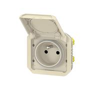 prise de courant - 2p+t - beige - composable - legrand plexo 069828l