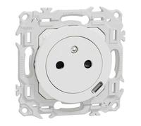 Prise de courant - 2P T chargeur USB-C - Affleurante - Odace 2025 - S920042 - Schneider - Blanc craie