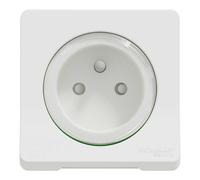 Prise de courant 2P+T - Composable - Connexion auto - IP55 - IK08 - Blanc - Mureva Styl - MUR39133 - Schneider