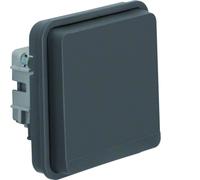 Prise de courant 2P+T cubyko étanche IP55 associable gris - HAGER WNA100