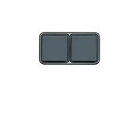prise de courant 2p+t double horizontale 16a hager cubyko complète encastrée grise