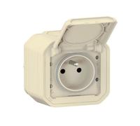 Legrand Prise de courant Plexo 2P+T 069776L – Complet, étanche, saillie, sable
