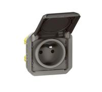 Prise de courant 2P+T Plexo composable anthracite (069891L)