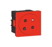 Legrand - Prise de courant Surface à détrompage Mosaic Link à raccordement latéral 2 modules - rouge