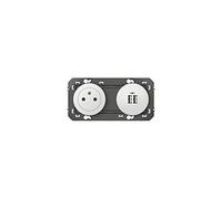Prise de courant 2P+T Surface + chargeur 2 USB Type-A DOOXIE 3A précâblés finition blanc