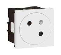 Legrand Prise 2P+T Mosaic Link Surface 45° Blanc - raccordement latéral 4 modules