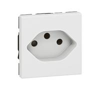 Prise de courant 2P+T type 13 standard suisse Mosaic 2 modules blanc LEGRAND 077