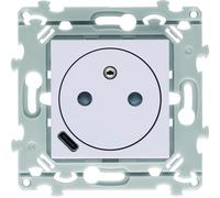 Prise de courant affleurante essensya 2P+T avec USB-C Pure - HAGER WE114