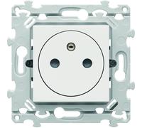 Prise de courant affleurante essensya 2P+T Pure. Version avec griffes - HAGER WE106G