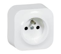 Prise de courant avec terre saillie Profil Eco - 16A - blanc