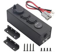 Prise de courant compatible 12 V à 24 V avec protection contre les surcharges double pour ports de charge USB et lecture de tension en temps réel pour bateaux, camping-cars, véhicules tout-terrain