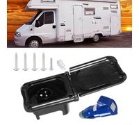 Prise de courant d'extérieur étanche 16 A, boîtier électrique IP66 avec mécanisme de verrouillage et indicateur LED, haute capacité de courant pour camping-car pour chargement de camping-car (noir)