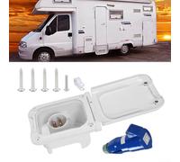 Prise de courant d'extérieur étanche 16 A, boîtier électrique IP66 avec mécanisme de verrouillage et indicateur LED, haute capacité de courant pour camping-car pour chargement de camping-car (blanc)