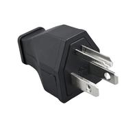 Prise de courant électrique américaine à 3 broches, en cuivre noir | AC 125V, 15a Prise industrielle détachable for cordon d'alimentation américain(SS-160,2PCS)