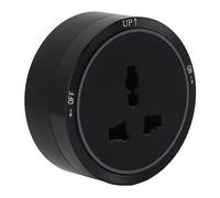 Prise de Courant Électrique Murale, Adaptateur d'Extension Horizontal Noir, 250V 13A, Compatible avec Prises UE, pour Installation sur Rail