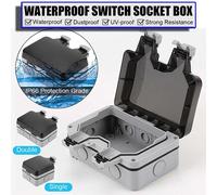 Prise de courant électrique murale étanche, boîtier de commutation, étanche, Standard britannique, couvercle de commutateur pour fournitures d'extérieur