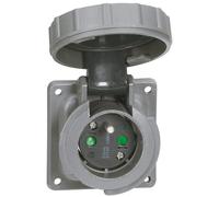 Prise de courant fixe à brochage domestique Hypra 2P+T - 250V~ - IP66/67-55 - plastique