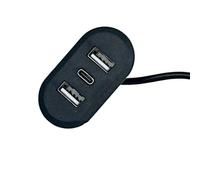 Prise de courant intégrée 2 ports USB 1 type C Prise de bureau encastrée Transfert de données Adaptateur de charge rapide