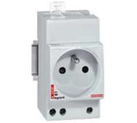 Prise de courant - LEGRAND - 2P+T 10/16A - Blanc - Rectangulaire - Intérieur