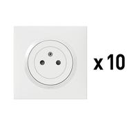 Prise de courant - Legrand - Dooxie One - Lot de 10 - 16A - Blanc - 2P+T