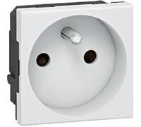 Prise de courant - LEGRAND - Mosaic - 16A - 2 modules - Enjoliveur blanc
