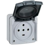 Legrand Prise étanche PLEXO 091657 3P+T+N IP55 20A Gris