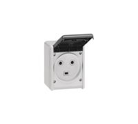 Prise de courant LEGRAND Plexo 2P+T 32A IP44 à poser en saillie Blanche