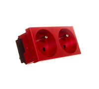 Prise de courant M45 double z/u 16A rouge STD-F3K SRO2 6120324