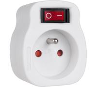 Prise de courant Maclean MCE13 Interrupteur de prise Tension max. : 250V contact de protection blanc