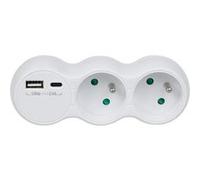 Maclean MCE339 E Prise de courant répartiteur 2 prises 2x USB A/C type E 2x16A