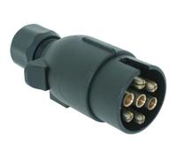 Prise de courant mâle 7 fiches adaptables à visser, socle métal