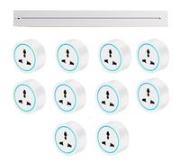 Prise De Courant Mobile sur Rail 8000W 32A, avec Adaptateur Universel Multifonction à Trois Trous, Rail avec Port De Charge USB A+Typec, pour Bureau, Cuisine Et Salon,10pcs-100cm