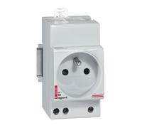 004280 Legrand - Prise modulaire 10A à 16A 250V - 2P+T à éclips - 2,5 modules - Prise fixation rail DIN