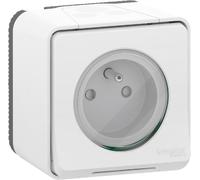 Prise de courant - Mureva - Mureva styl - IP55 - IK08 - Connexion automatique - Blanc